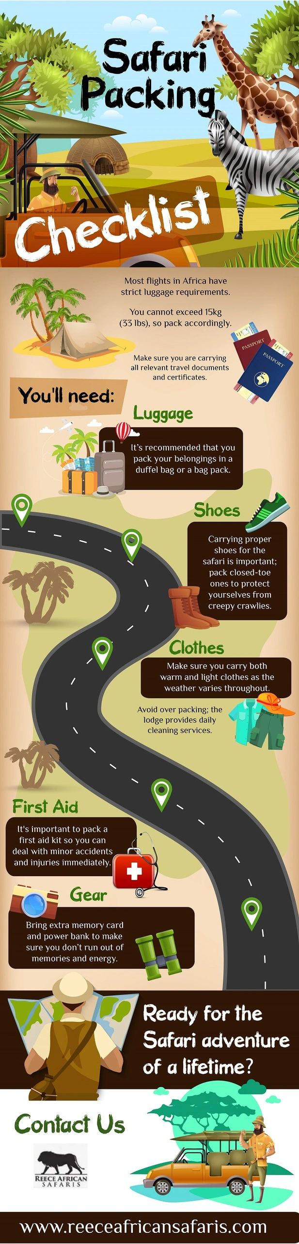 Safari Packing Checklist – An Infographic - Ikamela Safaris